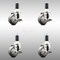Service Caster 3 Inch 316SS Thermoplastic Rubber Swivel 1-3/8 Inch Stem Caster Set Brake SCC SCC-SS316EX20S314-TPRB-TLB-138-4 - alternate 4